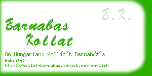 barnabas kollat business card